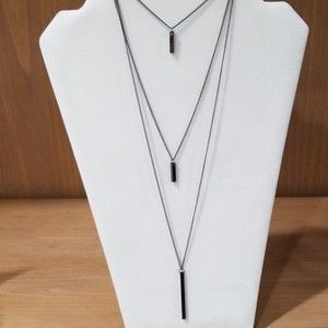 NWT Paparazzi Gunmetal Multi Strand Necklace and Stretchy Band Ring Set